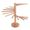 Collapsible Pasta Drying Rack 18 Bars Wooden Spaghetti Stand Dryer