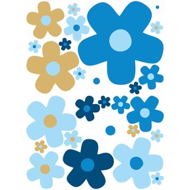 GamesMonkey Autoaufkleber Blumen G?nseblmchen Prilblumen Tuning - 27/54/108 Stck - Lustige Karosserie Motorrad Fahrradhelm Glasaufkleber (Small, 27 Stcke, Farbe 007)