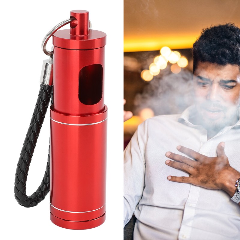 Portable Pocket Ashtray with Keychain Lanyard Retractable Circular Aluminium Alloy