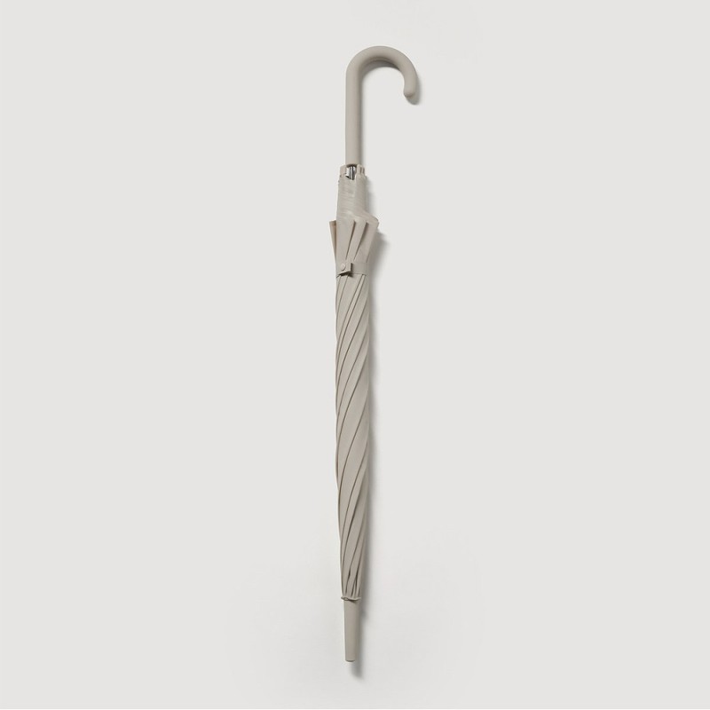 JAJU [JAJU] Opaque Color Long Umbrella_Beige