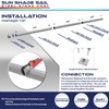 Windscreen4less 3" Diameter D-ring Clamp for Sun Shade Sail Pole,
