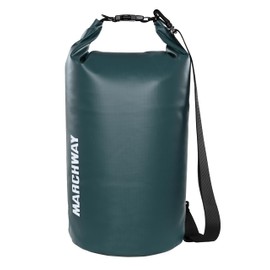 MARCHWAY Floating Waterproof Dry Bag Backpack 5L/10L/20L/30L/40L, Roll Top Sack Keeps Gear Dry for Kayaking, Rafting, Boating, Swimming, Camping, Hiking, Beach, Fishing (Blackish Green, 10L)