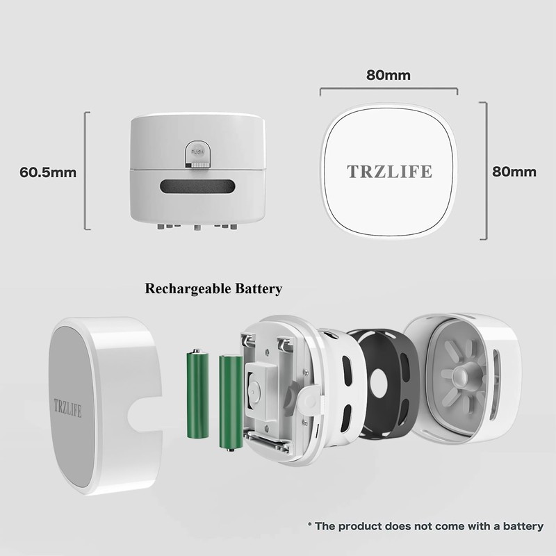 TRZLIFE Desk Vacuum Cleaner, Rechargeable and Durable Mini Desktop Vacuum