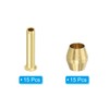 PATIKIL 1/8" Tube ID Compression Assortment Kit, 15 Set Brass