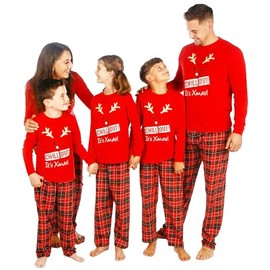 JJLC Christmas Family Matching Pyjamas Mens Ladies Boys Girl Baby Childrens Chill Out (Mens, M)