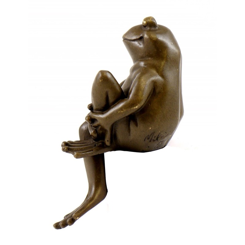 Vienna Bronze Sculpture - Funny Animal Character - Sitting Frog
