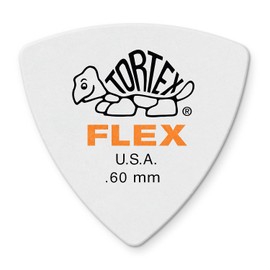 Dunlop Tortex Flex Triángulo .60 Mm), color naranja Púa De Guitarra - 6 pack