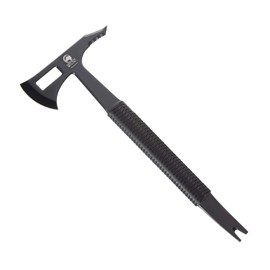 Luna Tech, LTK9501, Dave Young Combat Breaching Tool, 16.75in. Full Length Tang Tomahawk, TPR Handle, Includes Black Sheath with MOLLE System