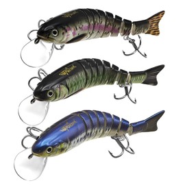 Fishing Lures for Freshwater and Saltwater,Top Water Bass Fishing Lures，Lifelike Swimbait for Bass Trout Crappie, Slow Sinking Bass Fishing Lure, Amazing Fishing Gifts for Fishman (A2-5.2''0.052lb)