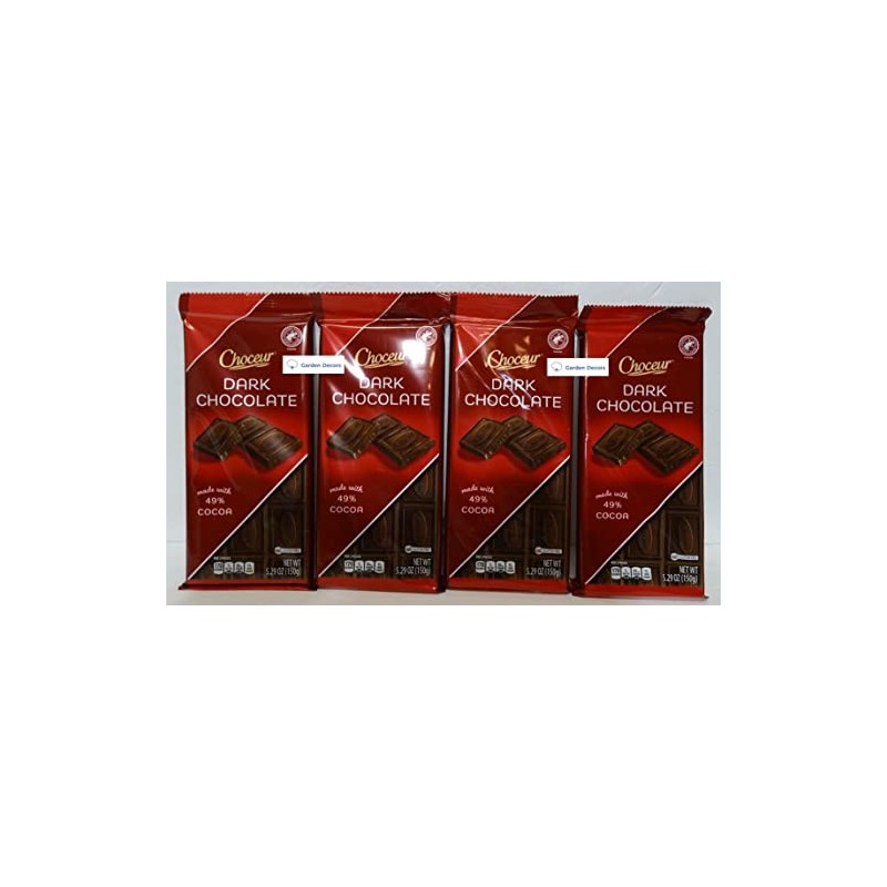 Choceur Austria Dark Chocolate Bars 5.29oz 150g (Four Bags)