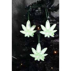TheJordansCompany Happy Leaf! Christmas Ornaments ( 4inx4in) - 3D Printed ~ TJC