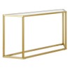 Levi 55'' Wide Trapezoid Console Table in Brass