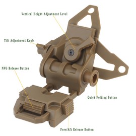 Shanyingquan Night Vision L4G69 Helmet Mount, Tactical Airsoft NVG Mount for PVS15 PVS18 GPNVG18 Night Vision Goggles