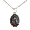 Silver Plated Necklace St Anthony of Padua Patron Saint Pendant