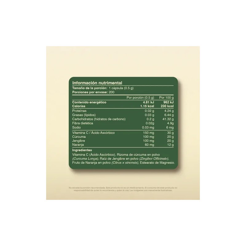 Suplemento Vitamina C 200 Cápsulas | Vitalbotanics