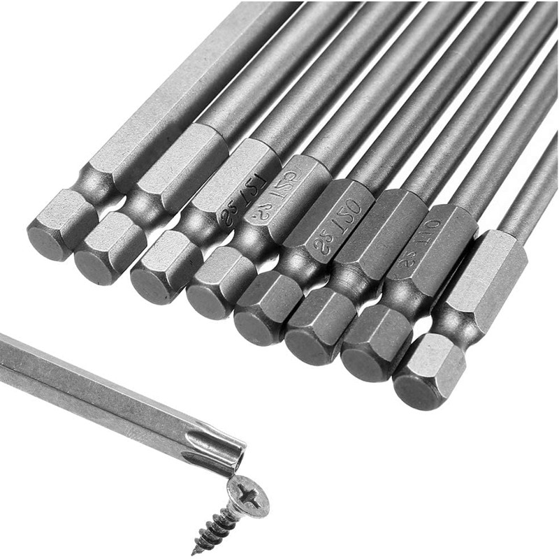 Bestgle 8 Pcs Long Torx Screwdriver Bit Set 1/4 Inch