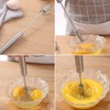 Multifunctional stainless steel stirring, spring mechanical semi-automatic whisk, milk frother,