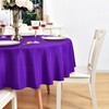 KAIPHO Purple Round Tablecloth Waterproof Stain Resistant Wrinkle Free Table