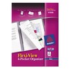 Flexi-View Six-Pocket Polypropylene Organizer, 150-Sheet Capacity, 11 x 8.5, Translucent/Navy,
