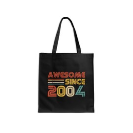 DCG PRINTWEAR Novelty “21 Today” Canvas Tote Bag – 21st Birthday Gift for 2004 Birthdays | Unisex Reusable Grocery, Beach, Book & Party Favor Bag | Durable Eco‑Friendly