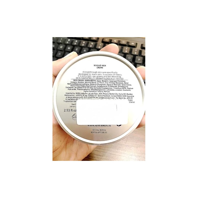 2x Nivea MEN CREME Cream FACE HAND BODY Moisturiser Dry
