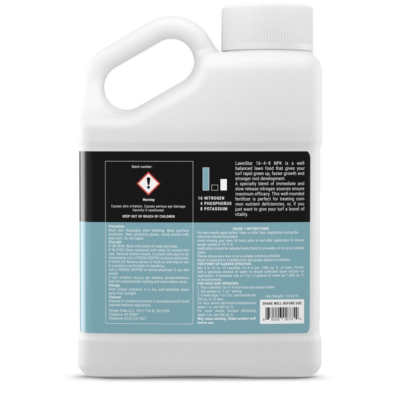 Balanced 16-4-8 Nutrient Liquid Fertilizer (1 Gallon) - Premium Lawn