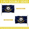 US Navy Emblem Flag Double Sided 4x6 Outdoor- Heavy Duty