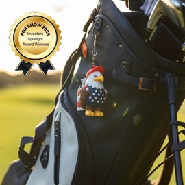 Eagle Golf Tee Holder Tea Case with 8 Tees, Funny Golf Equipment, Accessories, Present, Men (Eagle)