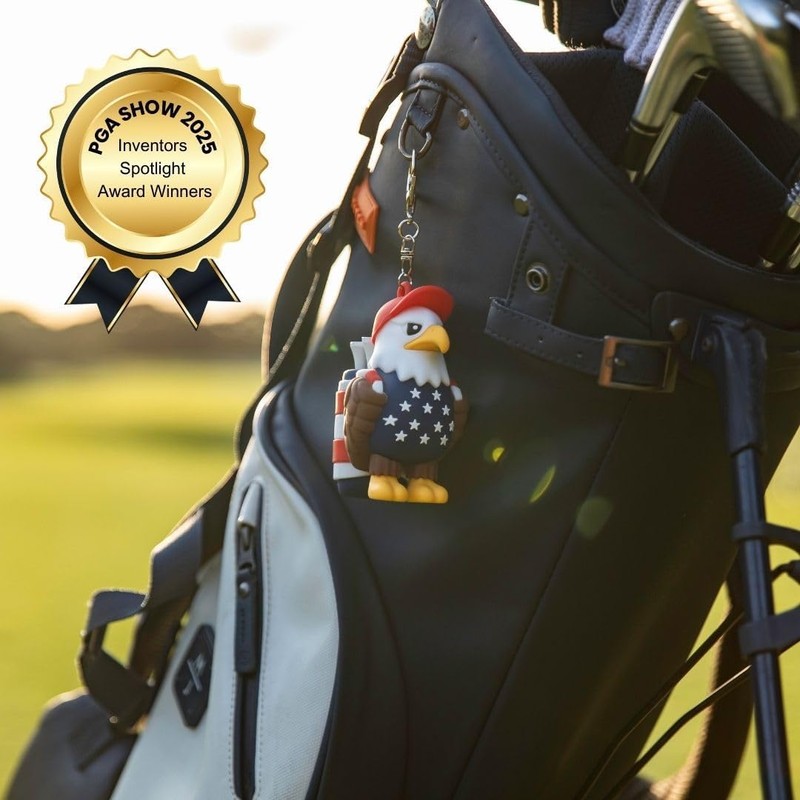 Eagle Golf Tee Holder Tea Case with 8 Tees, Funny