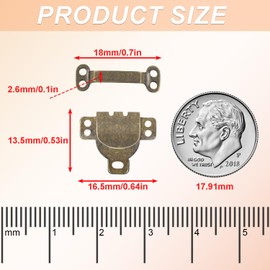 25Set Sewing Hook and Eye Closures for Clothing Sewing Clasps and Fasteners, Hook and Eye Closure for Pant Waist,Bra,Jeans and Others Sewing DIY Craft