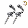 SUL Curtain Hold Tie Backs Chrome Hooks, U Shaped Wall