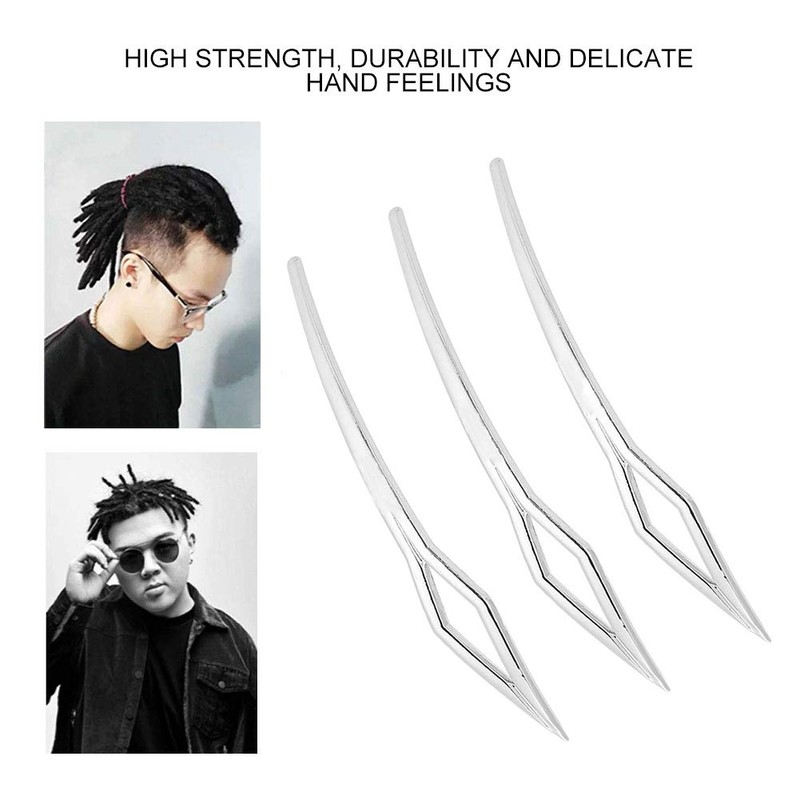 3 Pieces Dreadlocks Tool, Dreadlocks Interlocking Needles, Crochet Hooks, Interlocking