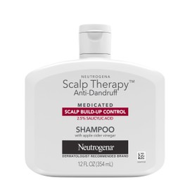 Neutrogena Scalp Therapy Anti-Dandruff Shampoo for Scalp Build-up Control, 2.5% salicylic acid, with Apple Cider Vinegar Fragrance, 12 fl oz