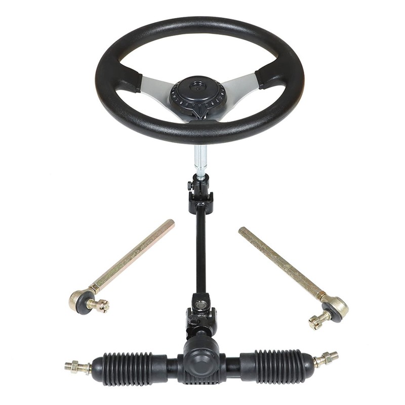 waltyotur 300mm Steering Wheel Steel Kit 320mm Gear Rack Pinion