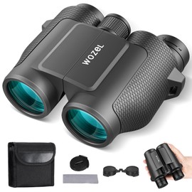 15x32 Compact Binoculars for Adults&Kids: WOZEL Small Binoculars for Bird Watching - High Powered Binoculars for Travel, Hiking, Sports - Powerful Binoculars with Bright & Large Views - Black