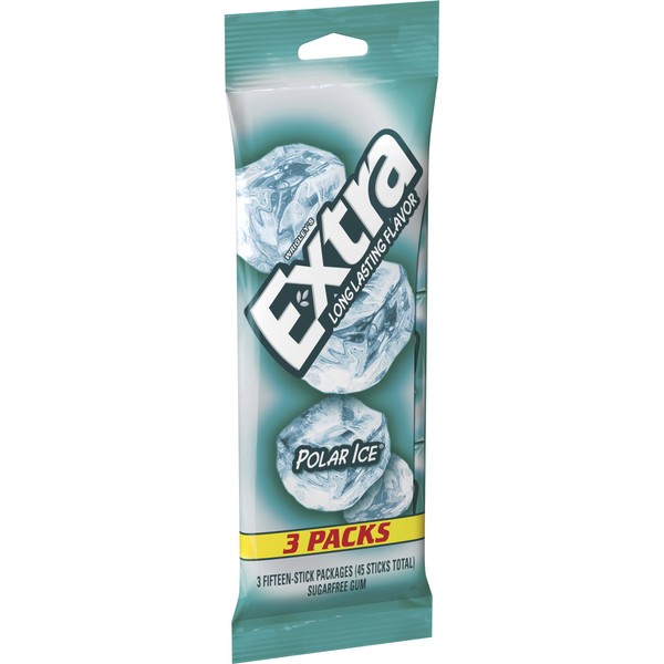 Extra, Polar Ice Sugarfree Gum, 45 ct