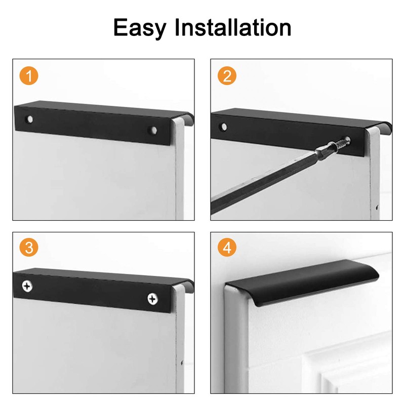 MOROBOR 8 Pack Modern Style Finger Edge Pull Furniture Drawer