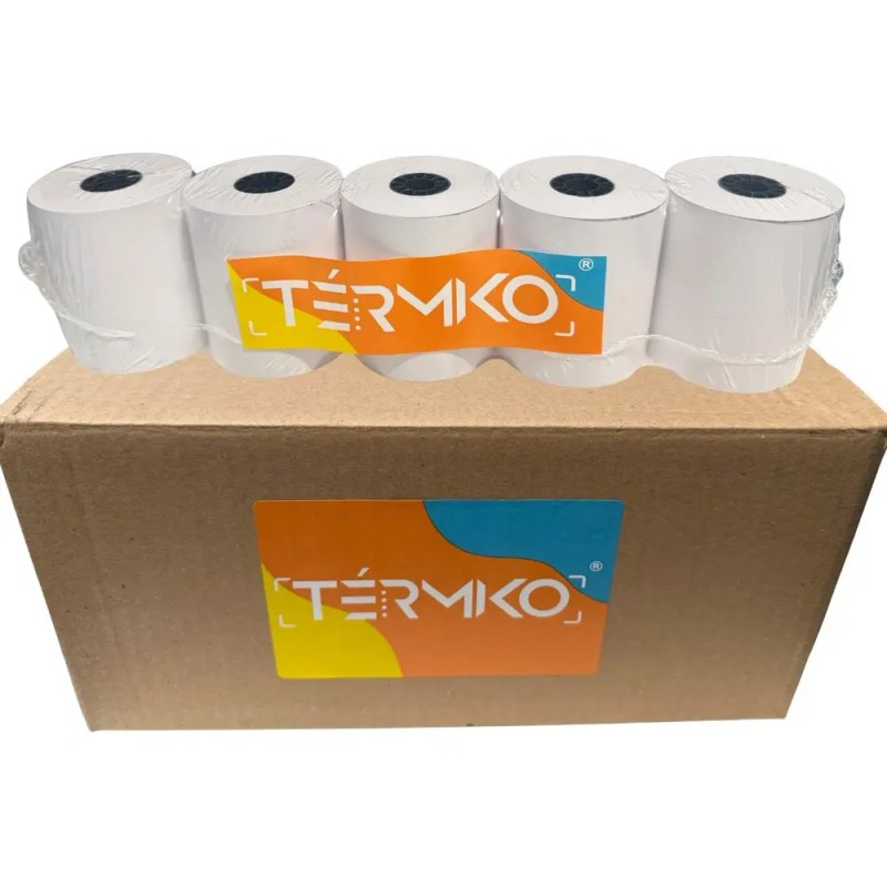 Papel Térmico TERMIKO 80 x 70 mm, Pack con 50