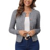 Enjyam Women's Cardigan Elegant Long Sleeve Crew Neck Cardigan Lightweight