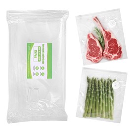 VACUUM SEALERS UNLIMITED Vacuum Sealer Bags, Reusable Vacuum Zipper Bag, BPA Free Heavy Duty Vacuum Storage Bag for Food, Large Size 15 Bags