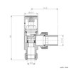 iBathUK Cube Thermostatic Radiator Valve,Solid Brass,Angled Square Radiator Valve Pair,