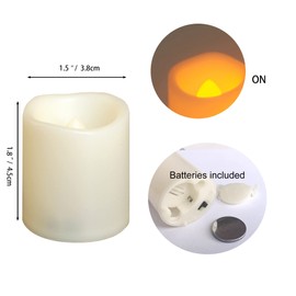 CANDLE CHOICE Battery Operated Flameless Votive Candles with Timer, Small Timing LED Candle Lights with Automatic Built-in Daily Cycle Timer, 6-Hour on 18-Hour Off, Pack of 6, Batteries Included