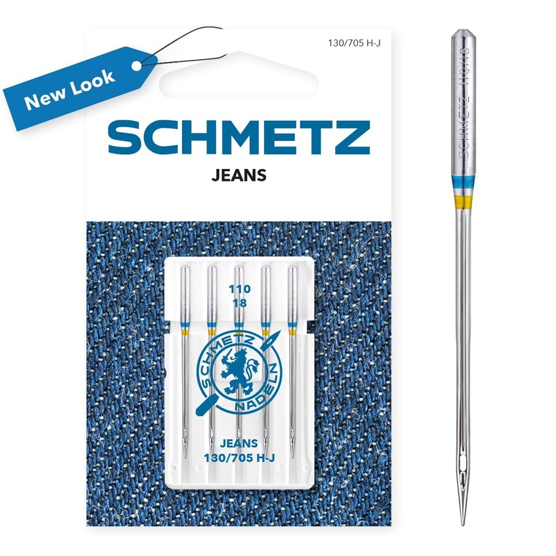 SCHMETZ Sewing Machine Needles, 130/705 H-J, 5 x Jeans Needles