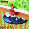 Hulave 304 Stainless Steel Deck Railing Adjustable Railing Folding Table,