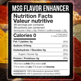 Fresh Finest MSG Seasoning – 21.51oz MSG Powder – Monosodium Glutamate Powder – Pure Flavor Enhancer Powder – Ideal for Cooking, Food, Desserts – Rich Umami Taste – No Additives or Fillers