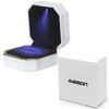 AVESON Luxury Ring Box, Square Velvet Ring Holder Case Jewellery