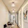 FRIXCHUR Small Chandelier Crystal Ceiling Light Semi Flush Mount Ceiling