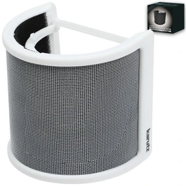 karutz Pop Guard Microphone Filter (Supervised by Pro Singer), Noise Prevention, Pop Blocker, White, White