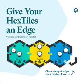 FluentPet Edge Pieces (Set of 32) - Edge Pieces for Hextiles That Hold Cat & Dog Buttons for Communication - Edge Pieces Protect Talking Buttons for Dogs Hextiles from Dirt Build-Up & Damage