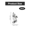 Hopzab 8 Pcs Flower Tattoo Stickers Waterproof Temporary Tattoos